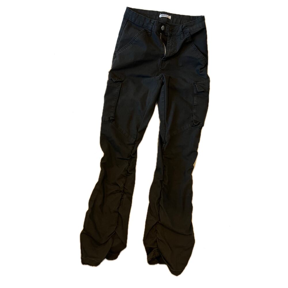 Kreamy Cargo Regular Straight Leg Black Jeans Mens M